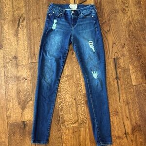Altar’d State Distressed Skinny Jeans Stretch Denim Womens 26 Ripped Medium Wash